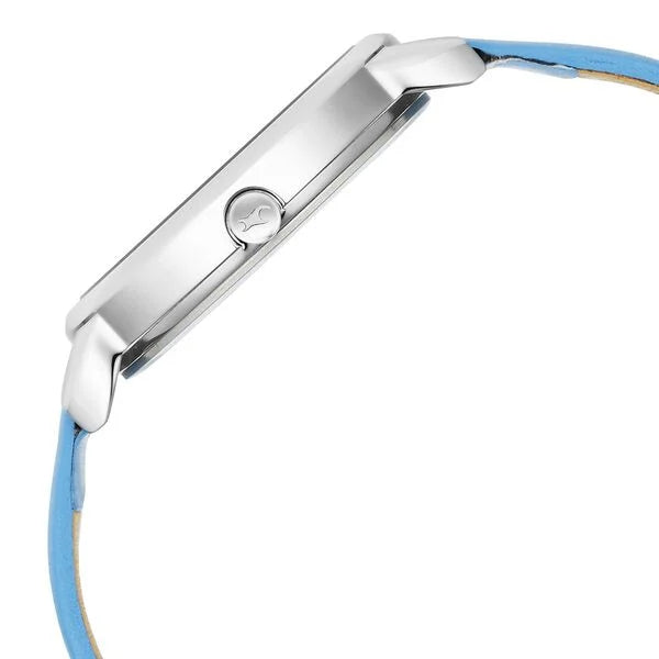 Fastrack Stunners Quartz Analog Blue Dial Leather Strap Watch for Girls - 6282SL01