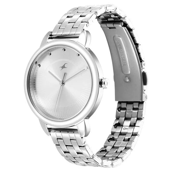Fastrack Stunners Quartz Analog Silver Dial Metal Strap Watch for Girls ns6282sm01 / 6282sm01 - KRISHNA WATCH COMPANY