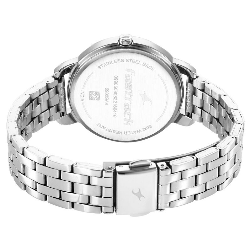 Fastrack Stunners Quartz Analog Blue Dial Metal Strap Watch for Girls - 6282SM02 - KRISHNA WATCH COMPANY