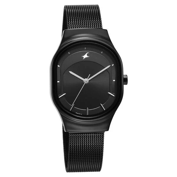 Fastrack Snob X Black Dial Stainless Steel Strap Watch for Girls NS6283NM01 - KRISHNA WATCH COMPANY