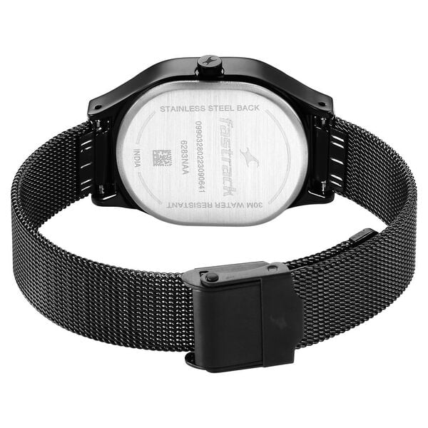 Fastrack Snob X Black Dial Stainless Steel Strap Watch for Girls NS6283NM01 - KRISHNA WATCH COMPANY