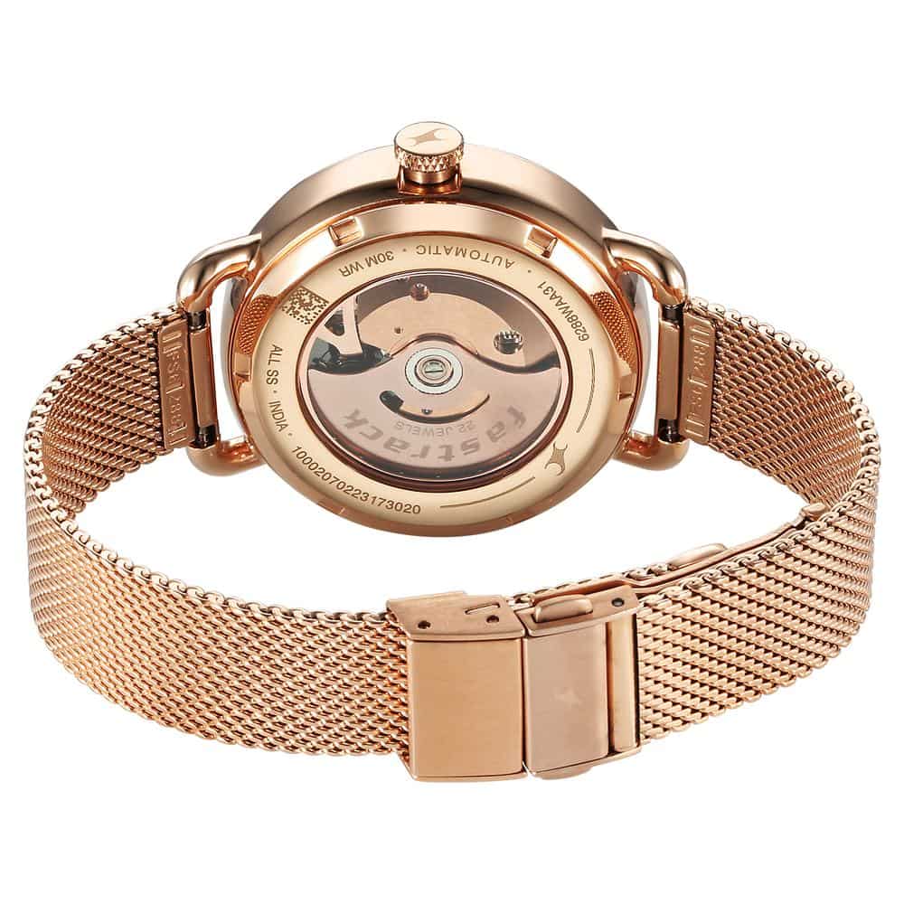 FASTRACK AUTOMATICS SILVER DIAL STAINLESS STEEL STRAP WATCH FOR GIRLS 6288WM01 - KRISHNA WATCH COMPANY