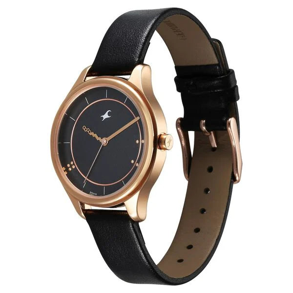 Fastrack Stunners Quartz Analog Black Dial For Girls - 6296WL01 - KRISHNA WATCH COMPANY