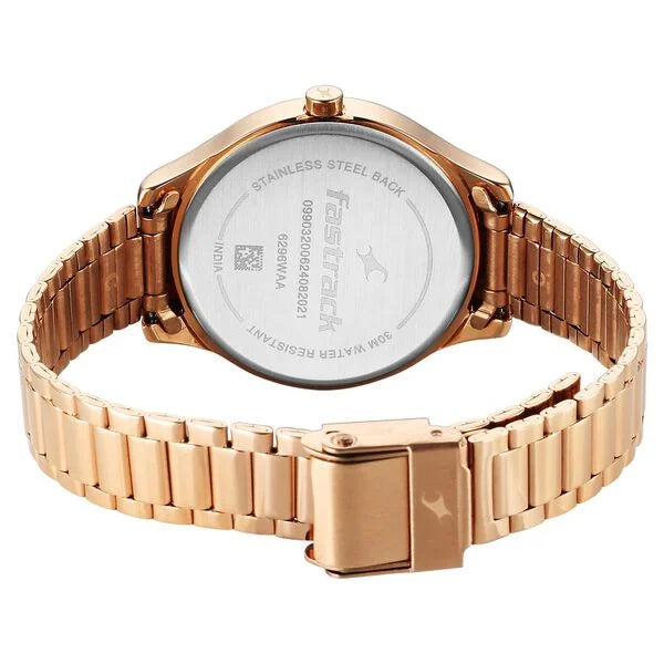 Fastrack Stunners Quartz Analog Pink Dial Watch For Girls - 6296WM01 - KRISHNA WATCH COMPANY