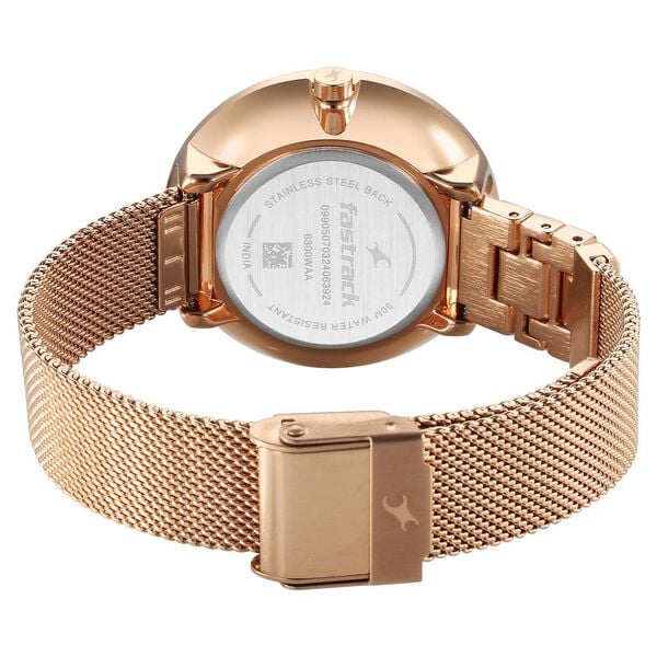 Fastrack Fleek Quartz Analog Green Dial Stainless Steel Strap Watch for Girls - 6300WM02 - KRISHNA WATCH COMPANY