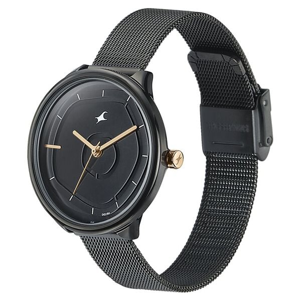 Fastrack Stunners Quartz Multifunction Black Dial Watch for Girls - 6303KM01 - KRISHNA WATCH COMPANY