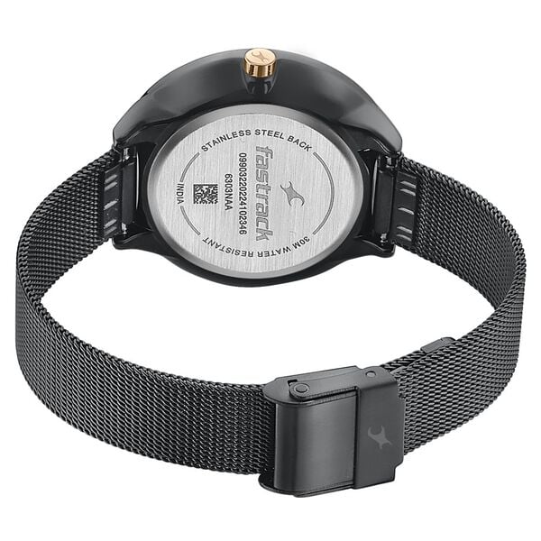 Fastrack Stunners Quartz Multifunction Black Dial Watch for Girls - 6303KM01 - KRISHNA WATCH COMPANY
