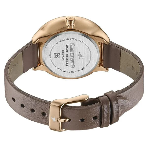 FASTRACK Women Leather Strap Analog Watch - 6303WL01 - KRISHNA WATCH COMPANY
