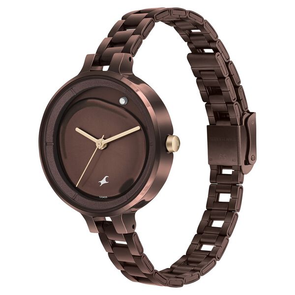Fastrack MetaWe Quartz Analog Brown Dial Watch For Girls - 6306KM02 - KRISHNA WATCH COMPANY