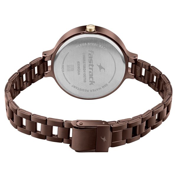 Fastrack MetaWe Quartz Analog Brown Dial Watch For Girls - 6306KM02 - KRISHNA WATCH COMPANY