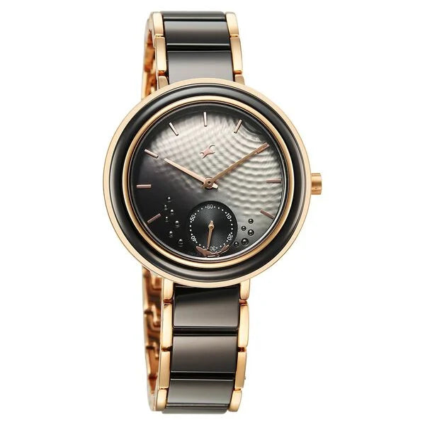 Fastrack Oceanyx - Ceramic Black Dial Watch For Girls 6315kd03 - KRISHNA WATCH COMPANY