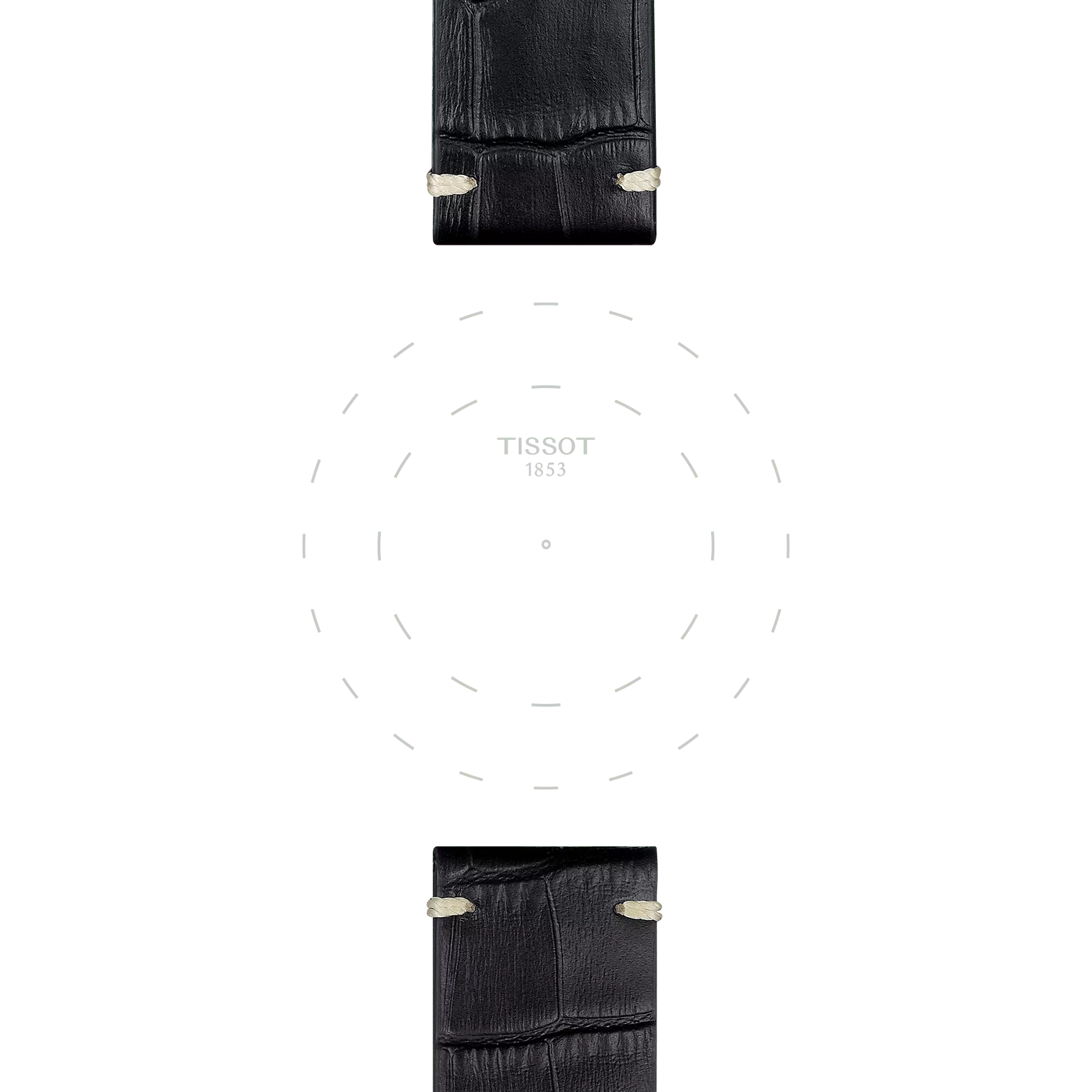 Tissot Official Black Leather Strap Lugs 22 mm - T852.046.775 - KRISHNA WATCH COMPANY