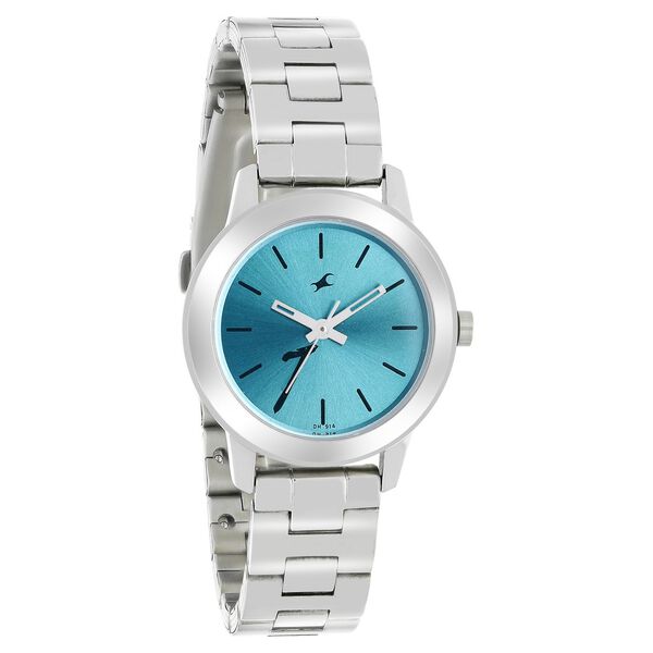 Fastrack Tropical Waters Quartz Analog Green Dial Metal Strap Watch for Girls ns68008sm06 / 68008sm06 - KRISHNA WATCH COMPANY