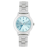 Fastrack Tropical Waters Quartz Analog Green Dial Metal Strap Watch for Girls ns68008sm07 / 68008sm07