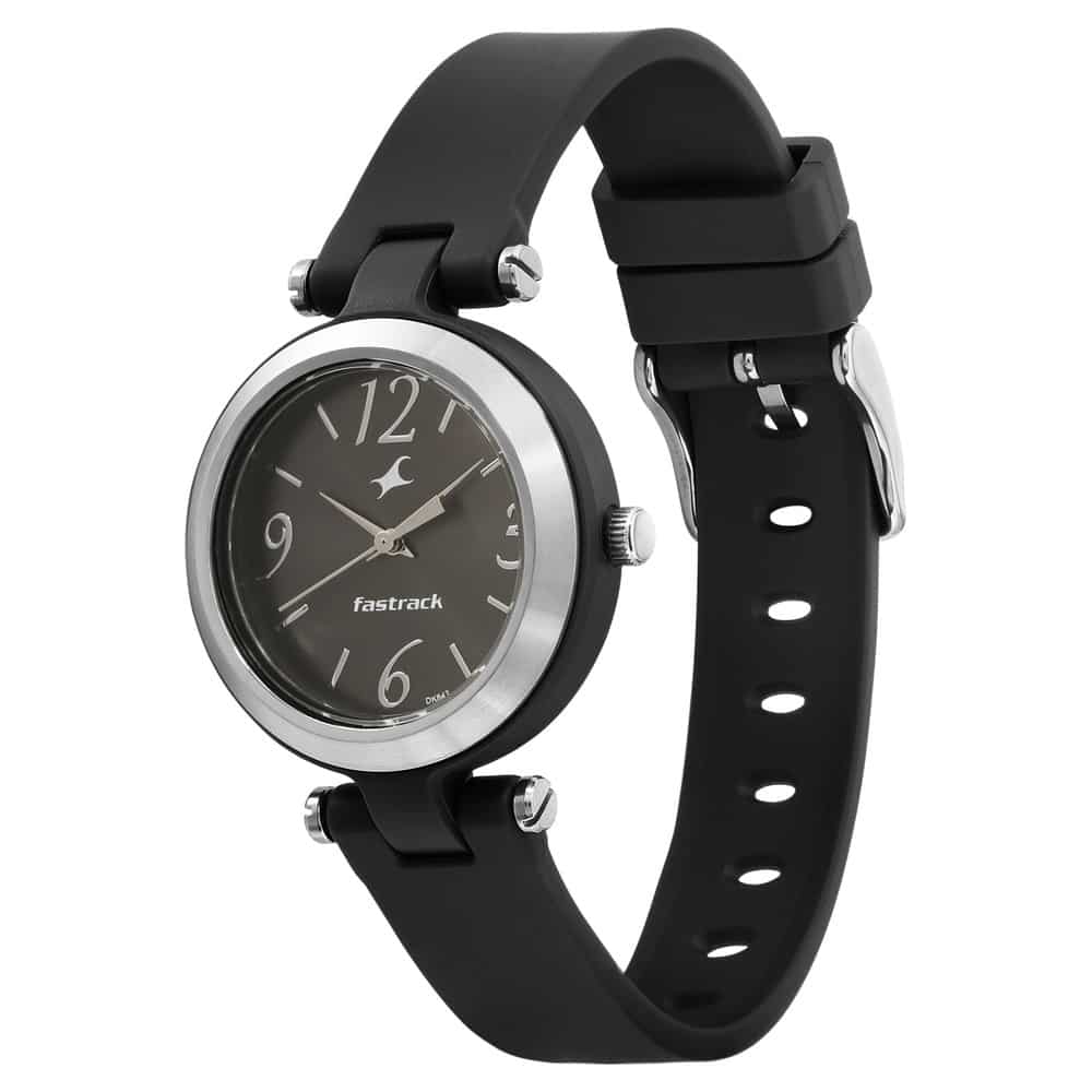 TRENDIES BLACK DIAL SILICONE STRAP WATCH 68015PP01 - KRISHNA WATCH COMPANY