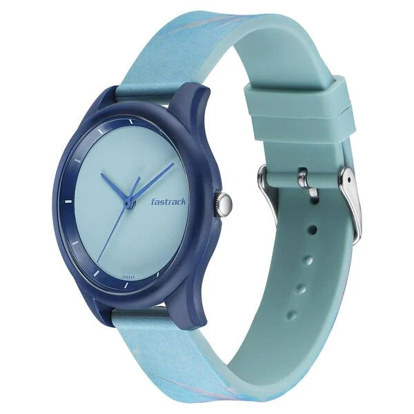 Fastrack Tie & Dye Quartz Analog Blue Dial Silicone Strap Watch for Girls ns68023pp08 - KRISHNA WATCH COMPANY