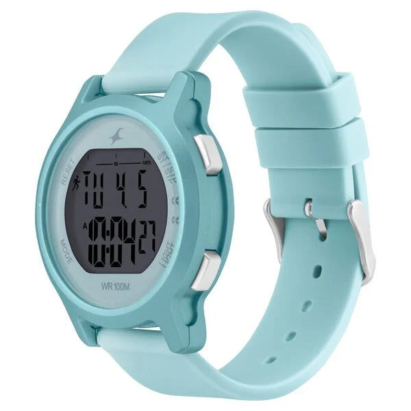 Fastrack Street Line Digital Dial Blue Silicone Strap Watch for Girls NR68023PP03 - KRISHNA WATCH COMPANY