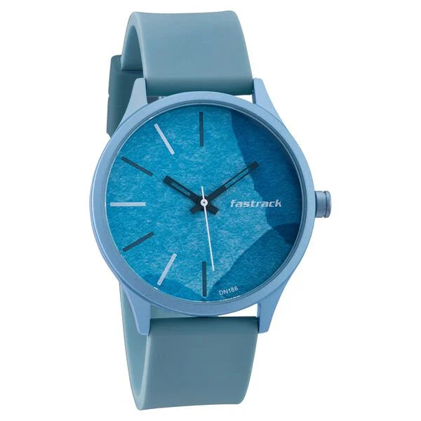 Fastrack Topicals Quartz Analog Blue Dial Silicone Strap Unisex Watch 68031ap05 - KRISHNA WATCH COMPANY