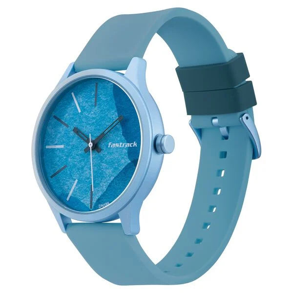 Fastrack Topicals Quartz Analog Blue Dial Silicone Strap Unisex Watch 68031ap05 - KRISHNA WATCH COMPANY