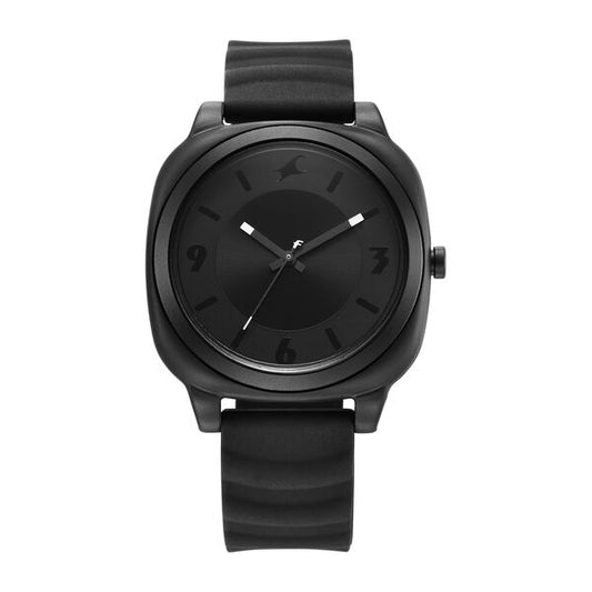 Fastrack Hype All Black Quartz Analog Watch For Unisex 68034pp03w