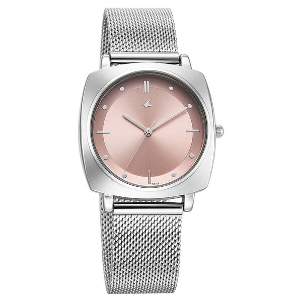 Fastrack Stunners X Quartz Analog Pink Dial Watch For Girls - 68043SM02 - KRISHNA WATCH COMPANY