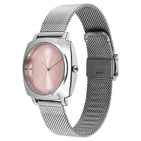 Fastrack Stunners X Quartz Analog Pink Dial Watch For Girls - 68043SM02 - KRISHNA WATCH COMPANY