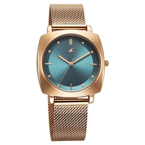 Fastrack Stunners X Quartz Analog Green Dial Watch For Girls - 68043WM02 - KRISHNA WATCH COMPANY