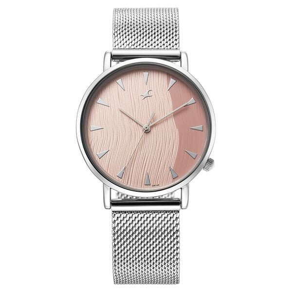 Fastrack Stunners X Quartz Analog Pink Dial Watch For Girls - 68044SM02 - KRISHNA WATCH COMPANY