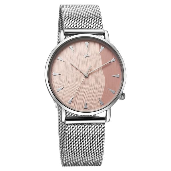 Fastrack Stunners X Quartz Analog Pink Dial Watch For Girls - 68044SM02 - KRISHNA WATCH COMPANY