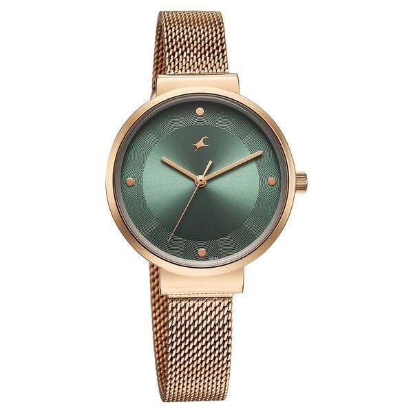 Fastrack Stunners X Quartz Analog Green Dial Watch For Girls - 68045WM01 - KRISHNA WATCH COMPANY