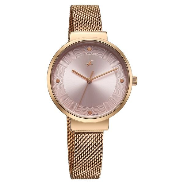Fastrack Stunners X Quartz Analog Pink Dial Stainless Steel Strap Watch For Girls 68045wm02 - KRISHNA WATCH COMPANY