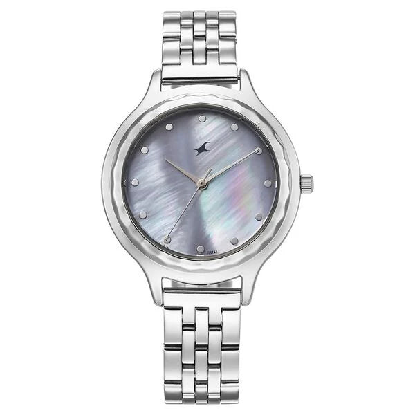 Fastrack Stunners X Quartz Analog Purple Dial Stainless Steel Strap Watch For Girls 68046sm01 - KRISHNA WATCH COMPANY