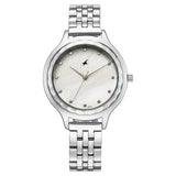 Fastrack Stunners X Quartz Analog Ivory Dial Stainless Steel Strap Watch For Girls 68046sm02 - KRISHNA WATCH COMPANY