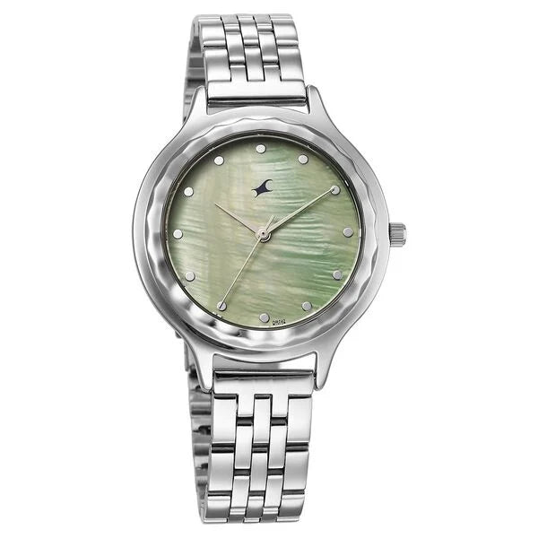 Fastrack Stunners X Quartz Analog Green Dial Watch For Girls - 68046SM04 - KRISHNA WATCH COMPANY