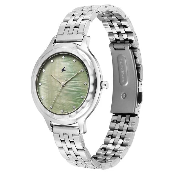 Fastrack Stunners X Quartz Analog Green Dial Watch For Girls - 68046SM04 - KRISHNA WATCH COMPANY