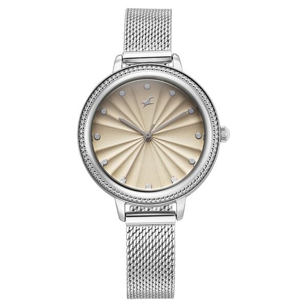 Fastrack Stunners X Quartz Analog Ivory Dial Watch For Girls - 68048SM02 - KRISHNA WATCH COMPANY