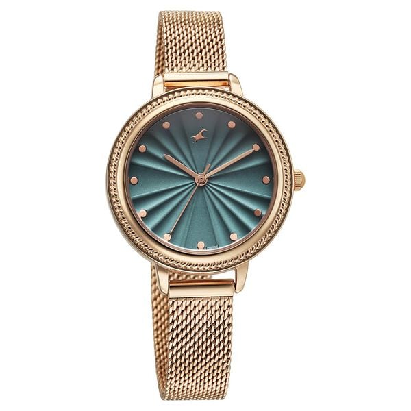 Fastrack Stunners X Quartz Analog Green Dial Watch For Girls - 68048WM01 - KRISHNA WATCH COMPANY