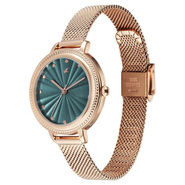 Fastrack Stunners X Quartz Analog Green Dial Watch For Girls - 68048WM01 - KRISHNA WATCH COMPANY