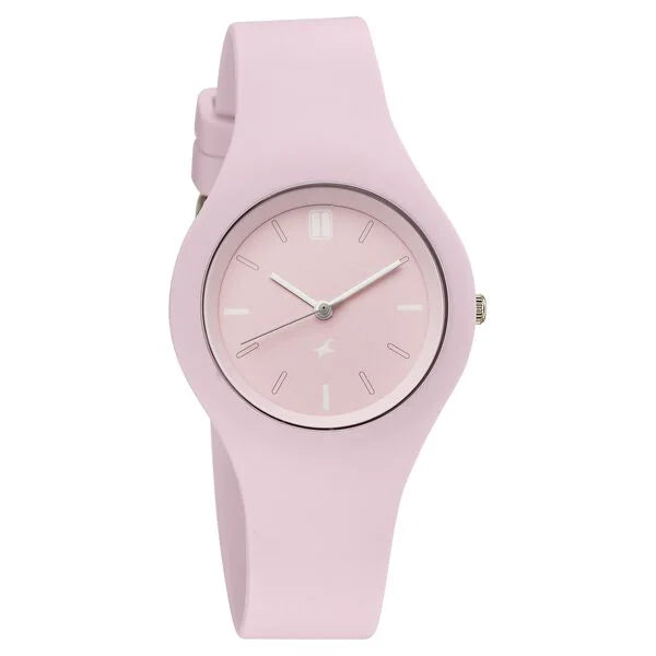 Fastrack Tees Zing Quartz Girls - 68050PP06W - KRISHNA WATCH COMPANY