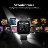 Fastrack Noir Rizz Women Smartwatch with 1.72" inch HD Display, Silicone Strap 68061wm01k