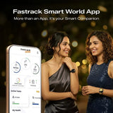 Fastrack Noir Rizz Women Smartwatch with 1.72" inch HD Display, Silicone Strap 68061wm01k
