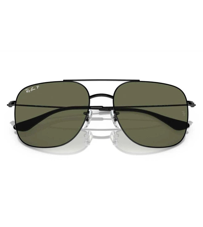 RAY-BAN Green Polarized Aviator Unisex Sunglasses 0RB3722I0025859 - KRISHNA WATCH COMPANY