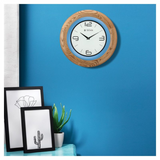 Wooden Brown Wall Clock with Glass Dial - 31.8 cm x 31.8 cm (Medium) W0034WA01 - KRISHNA WATCH COMPANY