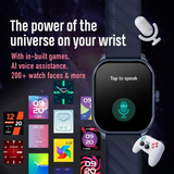 Fastrack Reflex Power|1.96" Super AMOLED Arched Display|SingleSync BT Calling|410 x 502 Pixel Resolution|IP68 WR 38086PP06