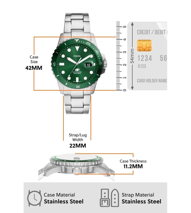 FOSSIL Dive Analog Watch for Men FS6033 - KRISHNA WATCH COMPANY