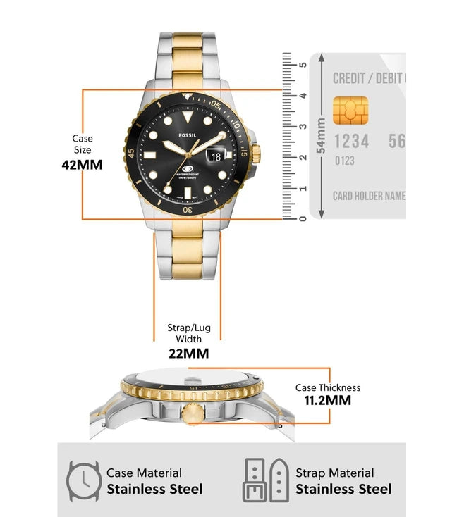 FOSSIL Dive Analog Watch for Men FS6031 - KRISHNA WATCH COMPANY