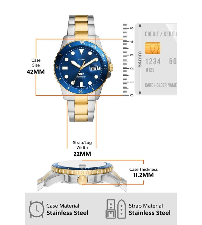 FOSSIL Dive Analog Watch for Men FS6034 - KRISHNA WATCH COMPANY
