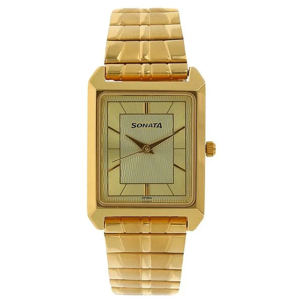 Sonata Quartz Analog Watch for Men- 7007YM13 - KRISHNA WATCH COMPANY