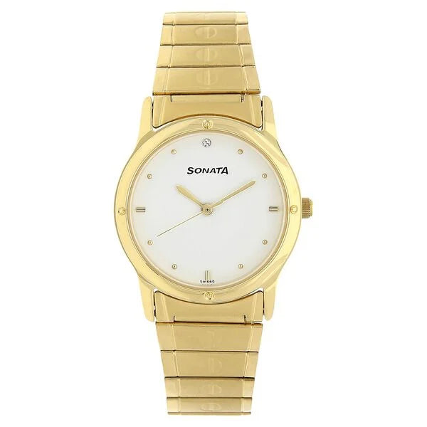 Sonata Quartz Analog Watch for Men - 7023YM01 - KRISHNA WATCH COMPANY