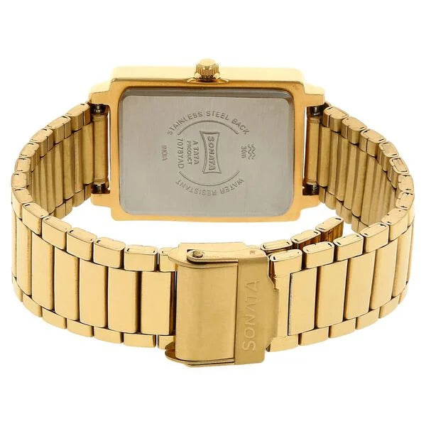 Sonata Quartz Analog Watch for Men - 7078YM01 - KRISHNA WATCH COMPANY